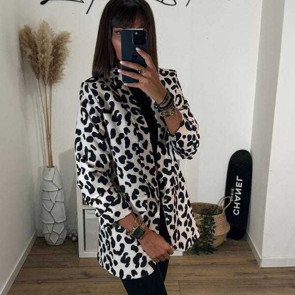 BLAZER LEOPARD GINA - La Petite Somptueuse