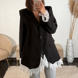 BLAZER NOIR DENTELLE ZELLY - La Petite Somptueuse