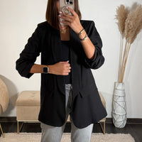 BLAZER NOIR EMILIEN - La Petite Somptueuse