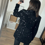 BLAZER SEQUINS NOIR - La Petite Somptueuse