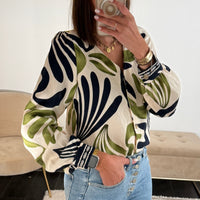 BLOUSE BEIGE ET KAKI JENNY - La Petite Somptueuse