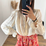 BLOUSE BEIGE VERIA - La Petite Somptueuse