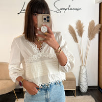BLOUSE BLANCHE SUN - La Petite Somptueuse