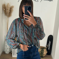 BLOUSE BLEUE ROYA - La Petite Somptueuse