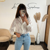 BLOUSE BRODEE BLANCHE EDITH - La Petite Somptueuse
