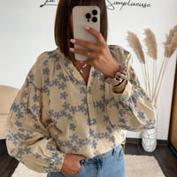 BLOUSE FLEURIE JEANNE - La Petite Somptueuse