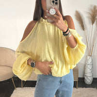 BLOUSE JAUNE LEONIE - La Petite Somptueuse
