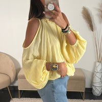 BLOUSE JAUNE LEONIE - La Petite Somptueuse