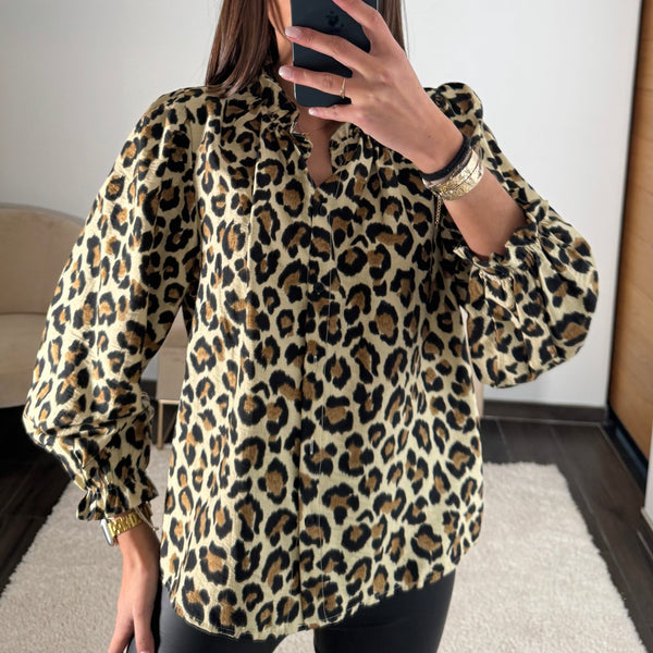 BLOUSE LEOPARD REMY - La Petite Somptueuse