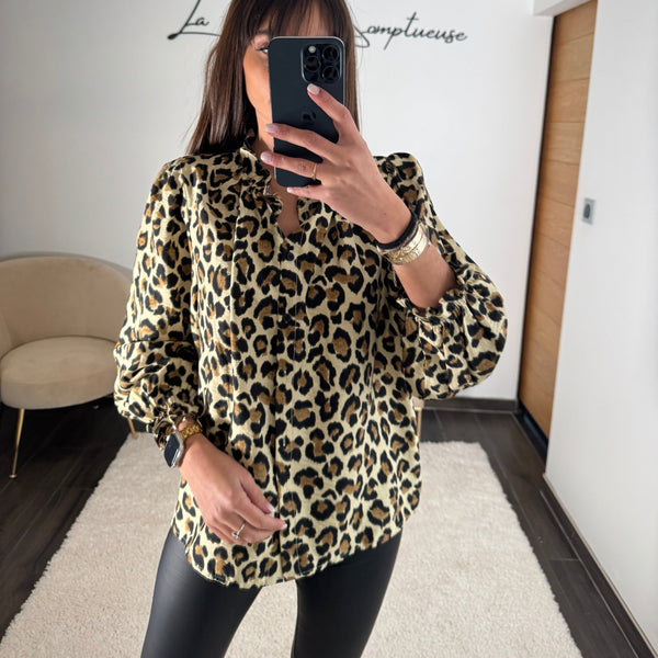 BLOUSE LEOPARD REMY - La Petite Somptueuse