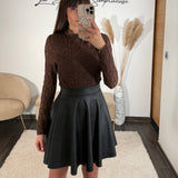 BODY DENTELLE CHOCO YAEL - La Petite Somptueuse