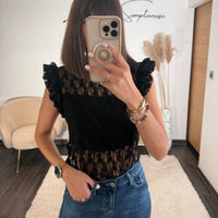 BODY DENTELLE NOIR ELISA - La Petite Somptueuse