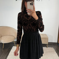 BODY MECHE + VELOURS CHOCO JONAS - La Petite Somptueuse