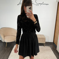 BODY MECHE + VELOURS NOIR JONAS - La Petite Somptueuse