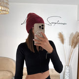 BONNET COEUR BORDEAUX - La Petite Somptueuse