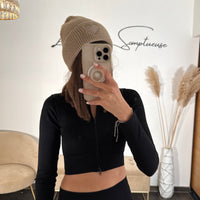 BONNET COEUR TAUPE - La Petite Somptueuse