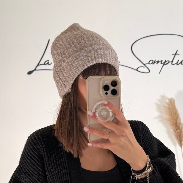 BONNET TAUPE AUBIN - La Petite Somptueuse