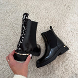 BOOTS NOIRES COW - La Petite Somptueuse