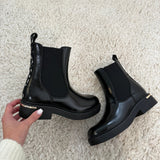 BOOTS NOIRES COW - La Petite Somptueuse