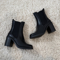 BOTTINES NOIRES TALONS MARIA - La Petite Somptueuse