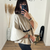 CAPE BEIGE CEINTURE DALIA - La Petite Somptueuse