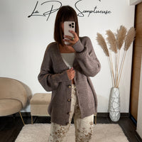CARDIGAN TAUPE JODY - La Petite Somptueuse