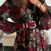 CEINTURE ELASTIQUE BURGUNDY DONA - La Petite Somptueuse