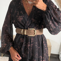 CEINTURE ELASTIQUE TAUPE DONA - La Petite Somptueuse