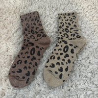 CHAUSSETTES LEOPARD CAMEL - La Petite Somptueuse