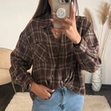 CHEMISE A CARREAUX + TOP CHOCO ALOIS - La Petite Somptueuse