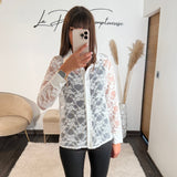 CHEMISE BLANCHE DENTELLE WENDY - La Petite Somptueuse