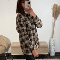 CHEMISE CARREAUX CHOCO LUIS - La Petite Somptueuse