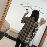 CHEMISE CARREAUX CHOCO LUIS - La Petite Somptueuse