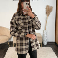 CHEMISE CARREAUX CHOCO LUIS - La Petite Somptueuse