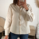 CHEMISE COQUILLAGE BEIGE - La Petite Somptueuse
