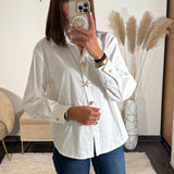 CHEMISE COQUILLAGE BLANC - La Petite Somptueuse