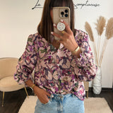 CHEMISE FLOWER PURPLE - La Petite Somptueuse