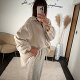 CHEMISE GAZE DE COTON BEIGE AXELLE - La Petite Somptueuse