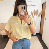 CHEMISE JAUNE SUMMER - La Petite Somptueuse