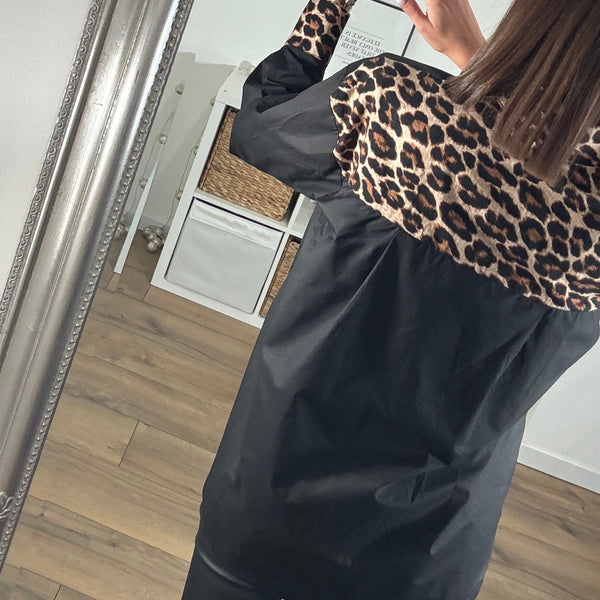 CHEMISE LEOPARD ET NOIR DANAE - La Petite Somptueuse