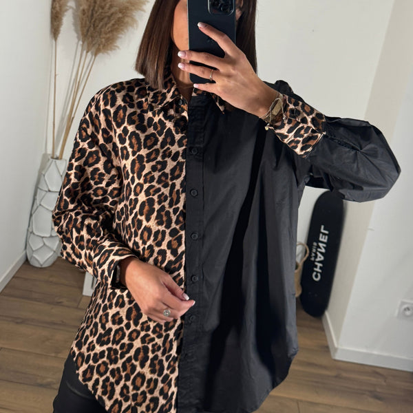 CHEMISE LEOPARD ET NOIR DANAE - La Petite Somptueuse