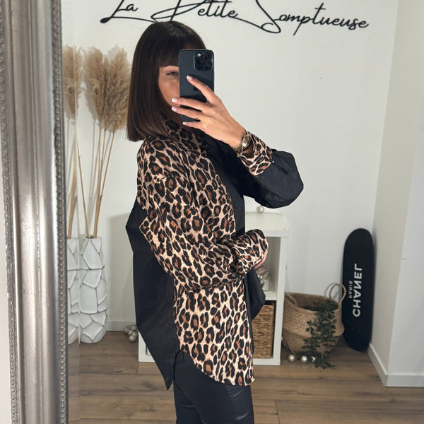 CHEMISE LEOPARD ET NOIR DANAE - La Petite Somptueuse