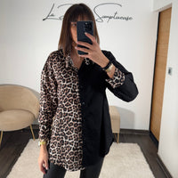 CHEMISE LEOPARD ET NOIR TRECY - La Petite Somptueuse