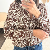 CHEMISE MARRON ELOISE - La Petite Somptueuse