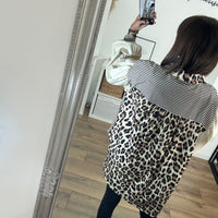 CHEMISE RAYEE LEOPARD CHARLINE - La Petite Somptueuse