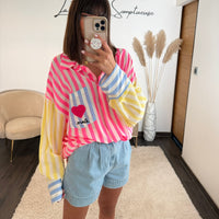 CHEMISE SUN LOVE FUCHSIA - La Petite Somptueuse