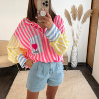 CHEMISE SUN LOVE FUCHSIA - La Petite Somptueuse