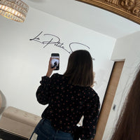 CHEMISE VELOURS FLEURI BLACKY - La Petite Somptueuse