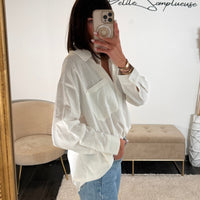 CHEMISIER COTON ECRU ROMEO - La Petite Somptueuse