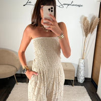 COMBINAISON BEIGE LACY - La Petite Somptueuse